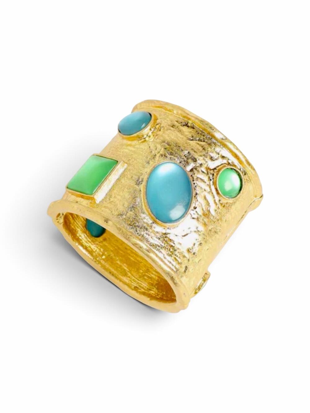 Gold Bracelet with Multicolor Stone Accents